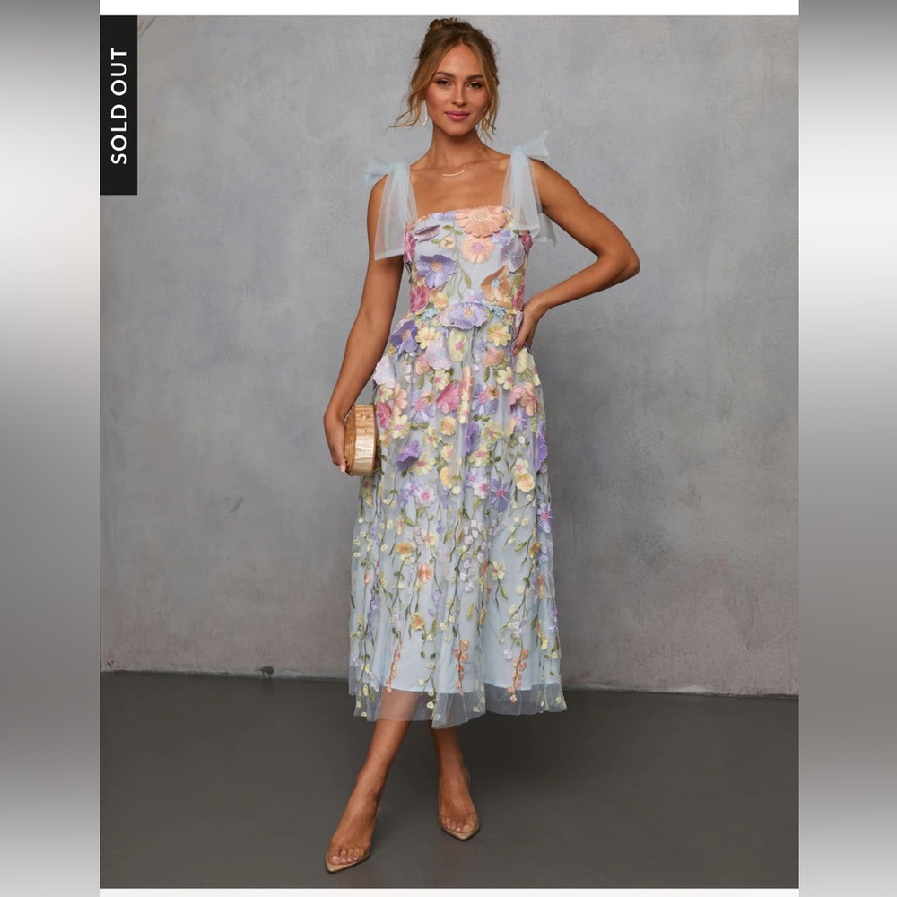 Vici Pastel Floral Midi Dress